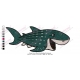 Funny Green Shark Embroidery Design